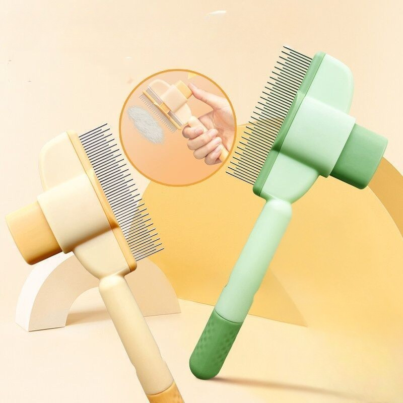 Peigne Autonettoyant Bouton Release pour Chat — Maison Abba