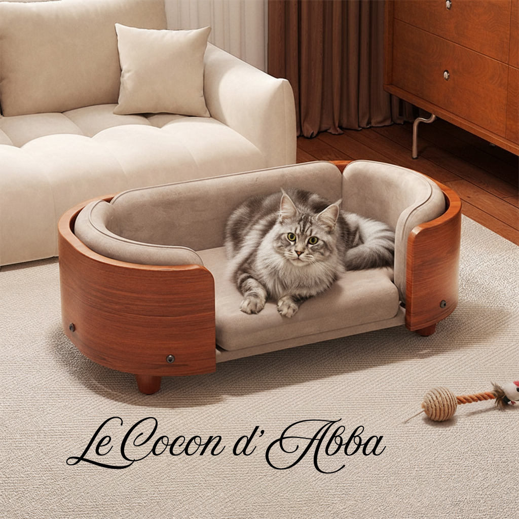 🛏️ Lit Vintage pour Chat — Toutes Saisons