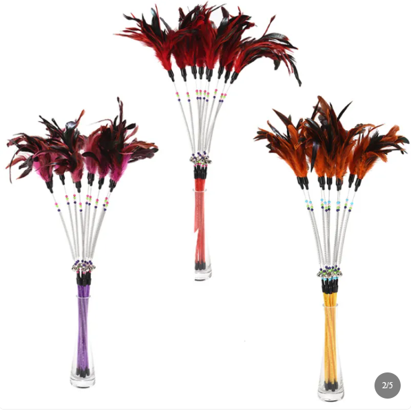 Bâton à plumes multi-brins pour chat en 3 coloris — Maison Abba