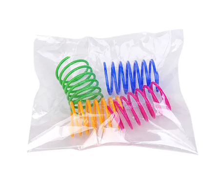 Lot de 4 spirales colorées pour chat