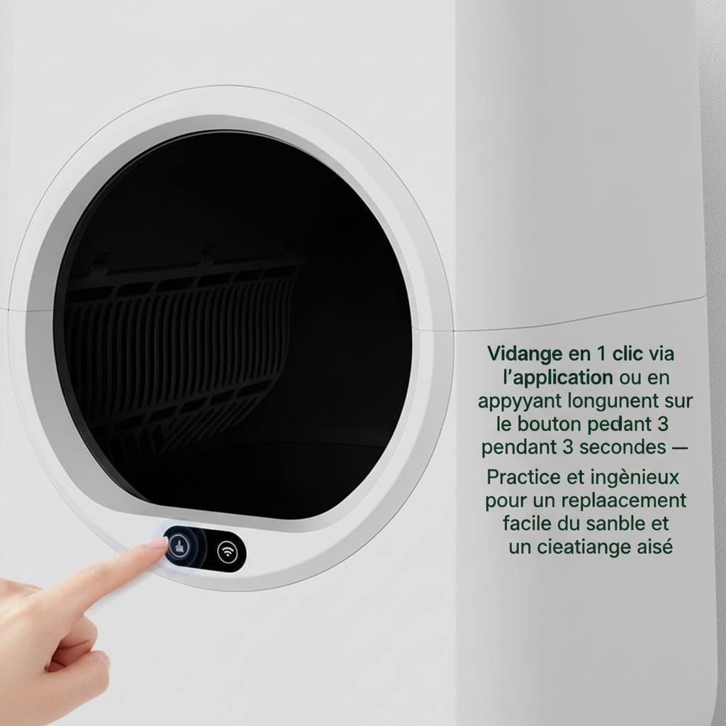 Infographie vidange 1 clic — Maison Abba